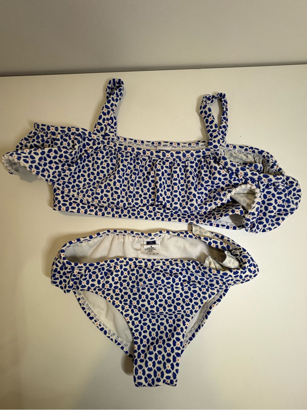 Lot of 2 Janie and Jack Girls' Two-Piece Swim Suit Set Size 6